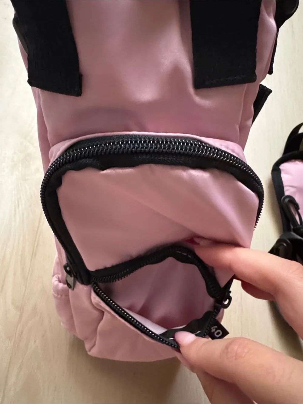 Pink Crossbody Sling Bag - Compact Water Bottle Carry